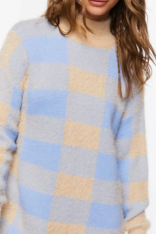 Buffalo Plaid Sweater Dress