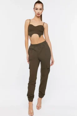 Bustier Cami & Cargo Joggers Set