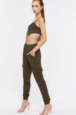 Bustier Cami & Cargo Joggers Set