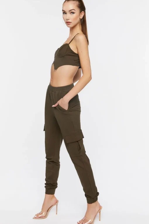 Bustier Cami & Cargo Joggers Set