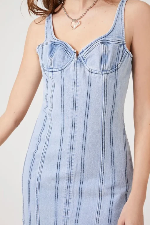 Bustier Denim Mini Dress
