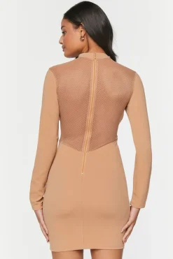 Bustier Mesh Cutout Mini Dress