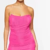 Bustier Mesh Tube Mini Dress
