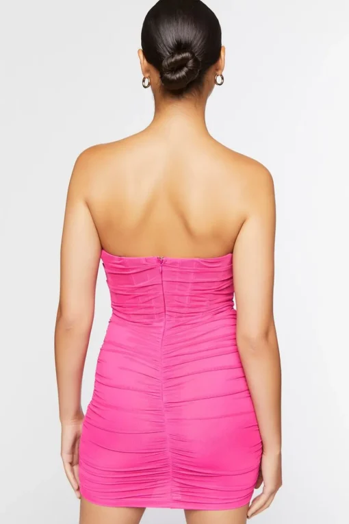 Bustier Mesh Tube Mini Dress
