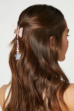 Butterfly Beaded Hair Claw Clip