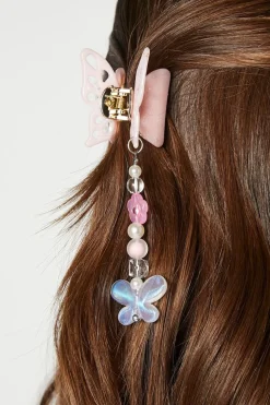 Butterfly Beaded Hair Claw Clip