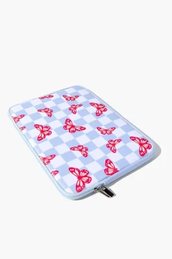 Butterfly Checkered Tablet Case