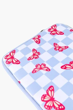 Butterfly Checkered Tablet Case