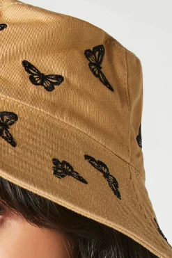 Butterfly Embroidered Bucket Hat