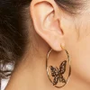 Butterfly Hoop Earrings