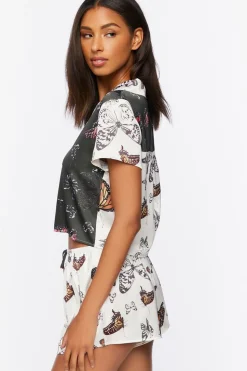 Butterfly Pajama Shirt & Shorts Set