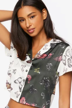 Butterfly Pajama Shirt & Shorts Set