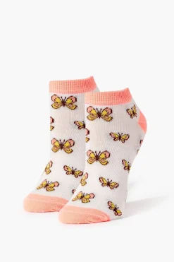 Butterfly Print Ankle Socks