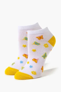 Butterfly Print Ankle Socks