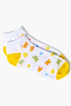 Butterfly Print Ankle Socks
