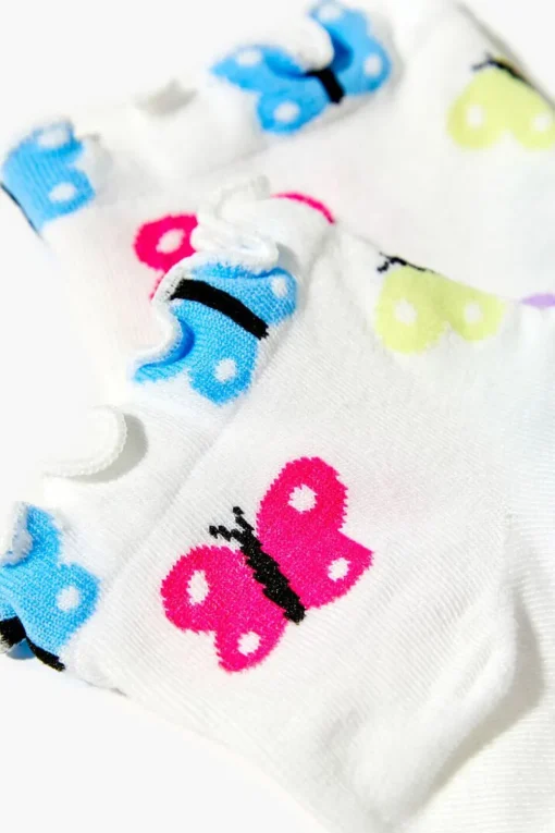 Butterfly Print Ankle Socks