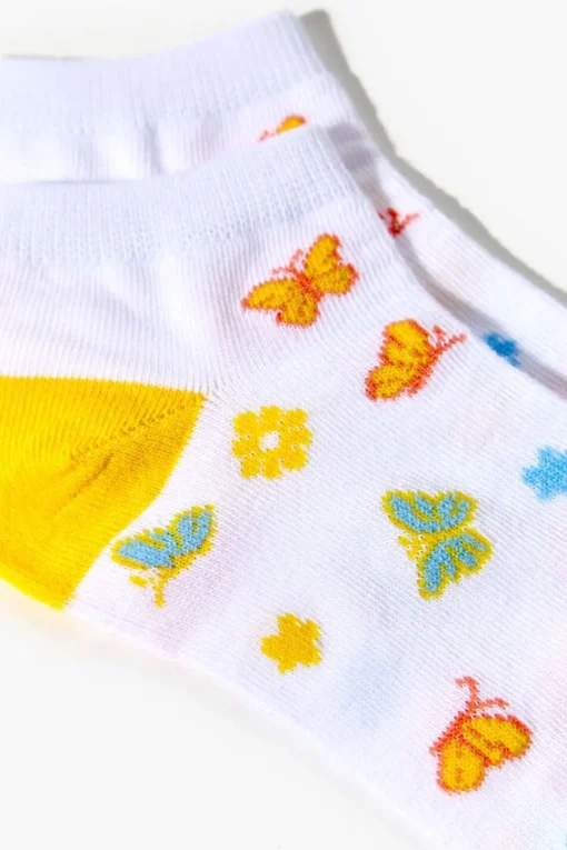 Butterfly Print Ankle Socks