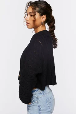 Cable Knit Cardigan Sweater