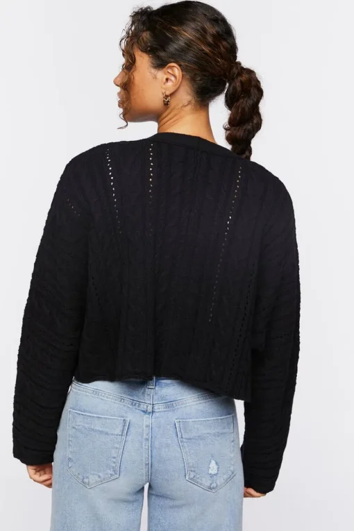 Cable Knit Cardigan Sweater