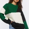 Cable Knit Colorblock Sweater
