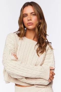 Cable Knit Mid-Rise Shorts