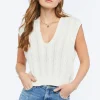 Cable Knit Sleeveless Top