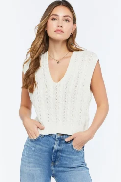 Cable Knit Sleeveless Top
