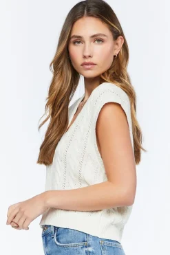 Cable Knit Sleeveless Top