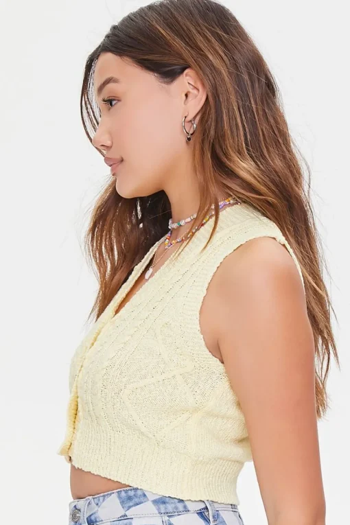 Cable Knit Sweater Vest