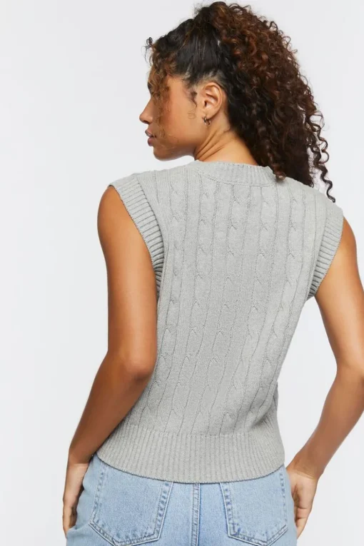 Cable Knit Sweater Vest