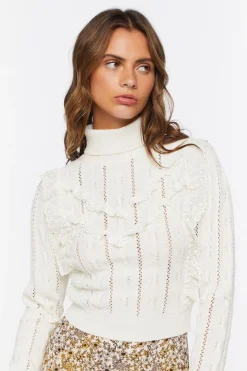 Cable Knit Turtleneck Sweater