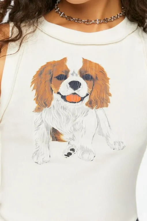 Cavalier Dog Graphic Tank Top