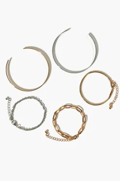 Chain & Bangle Bracelet Set