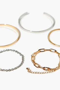 Chain & Bangle Bracelet Set