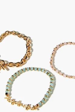 Chain & Beaded Bracelet Set