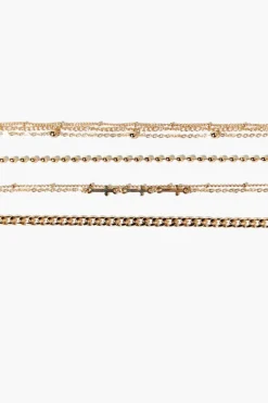 Chain & Cross Bracelet Set