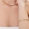 Chain Choker Necklace & Bracelet Set