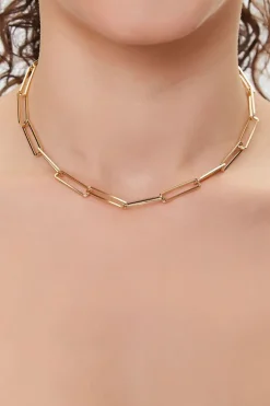 Chain Choker Necklace & Bracelet Set