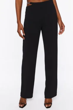 Chain Cutout Low-Rise Pants