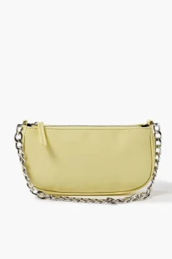 Chain Faux Leather Shoulder Bag