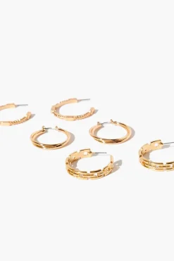 Chain Hoop Earring Set