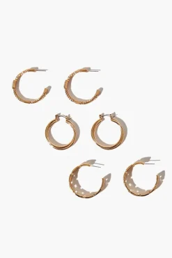 Chain Hoop Earring Set