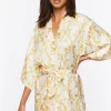 Chain Print Satin Robe