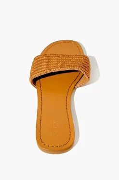 Channel-Stitch Flap Sandals