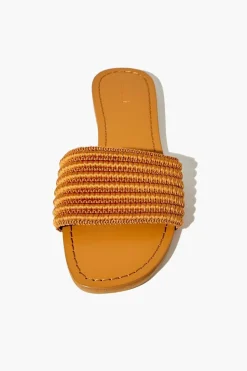Channel-Stitch Flap Sandals