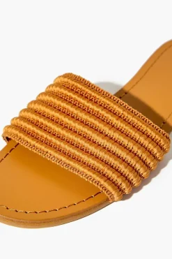 Channel-Stitch Flap Sandals