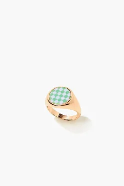 Checkered Cocktail Ring