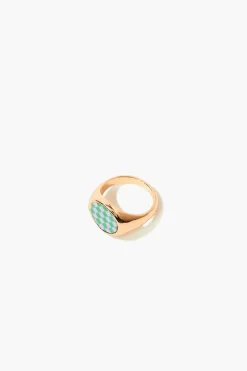 Checkered Cocktail Ring
