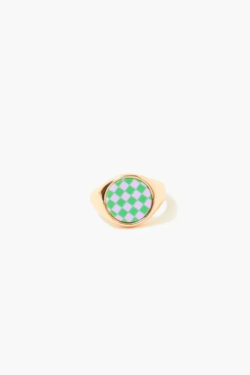 Checkered Cocktail Ring