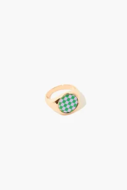 Checkered Cocktail Ring